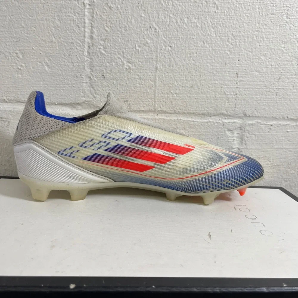 Adidas F50 League Laceless‎ FG/MG Red White Blue Cleats Football Shoes Mens 8 US